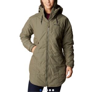 Columbia Women's Khaki Hooded Puffer Jacket